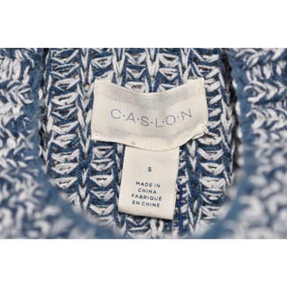 CASLON NEW $69 Shaker Mock Neck Sweater in Blue Ensign Small - Picture 5 of 5